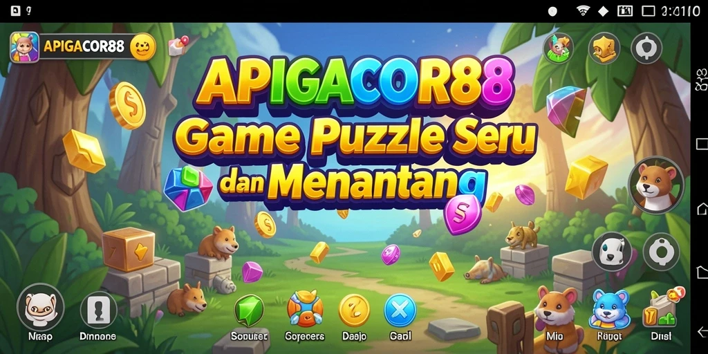 Screenshot gameplay seru dari APIGACOR88 dengan berbagai teka-teki menarik.