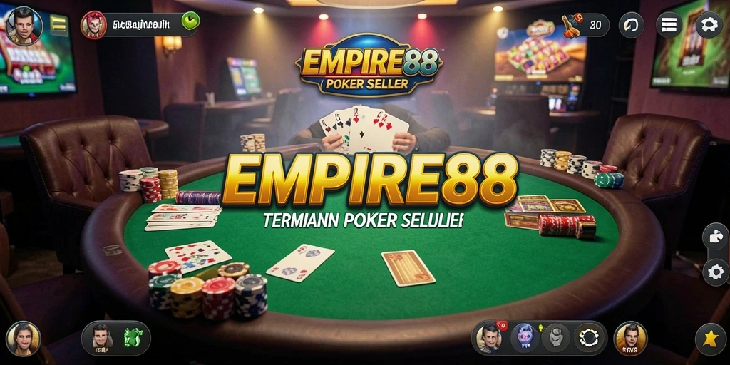 Tampilan utama gameplay Poker di EMPIRE88 yang menakjubkan.