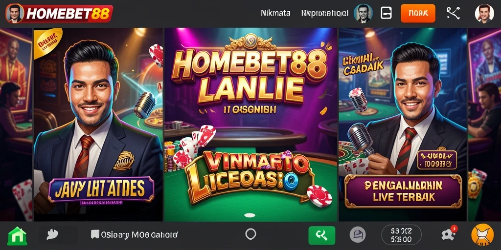 Screenshot gameplay Homebet88 menampilkan suasana live casino yang mendebarkan.