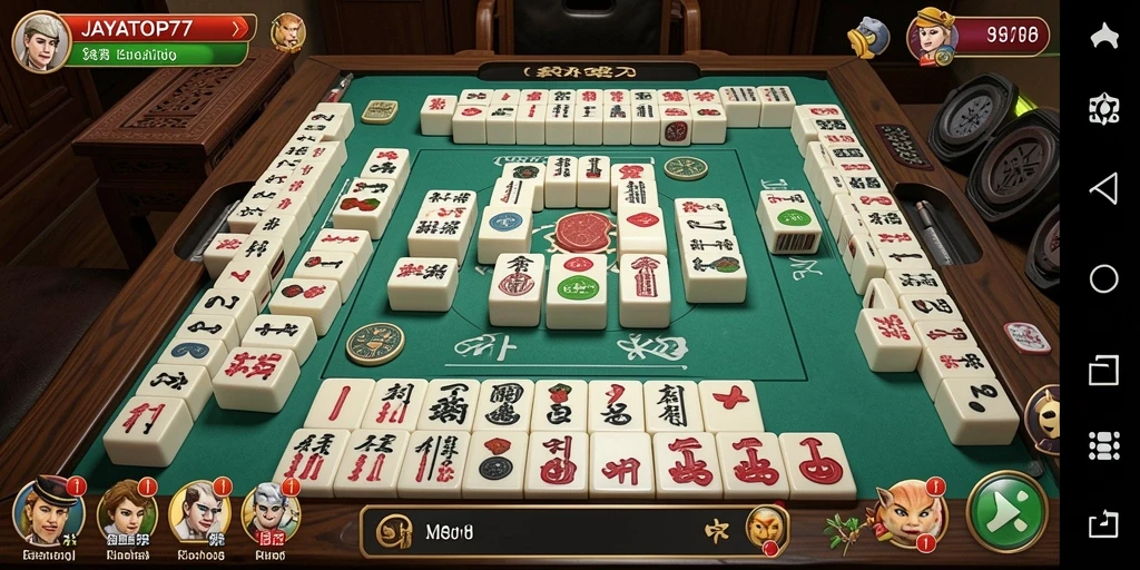 Tangkapan layar game JAYATOP77 dengan gameplay Mahjong yang seru.