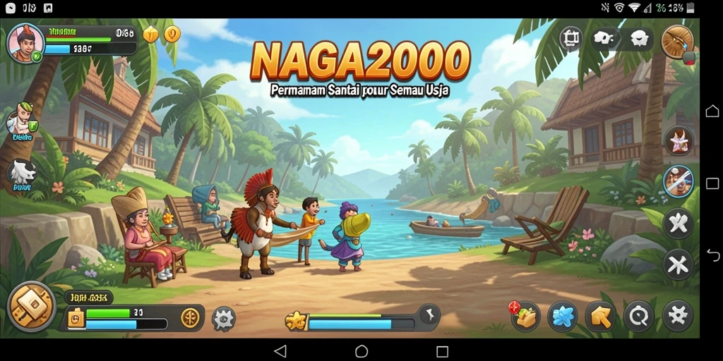 Tampilan gameplay NAGA2000 yang seru dan penuh warna.