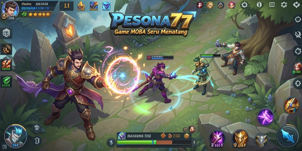 Tampilan gameplay seru PESONA77 dalam pertempuran epik.