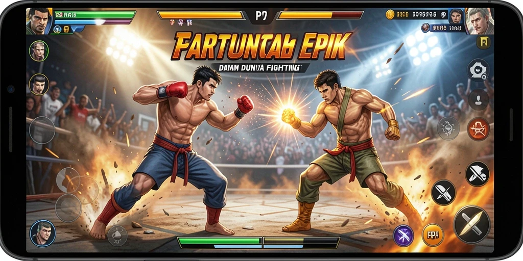 Gameplay PP7 yang intens dan seru saat pertarungan.
