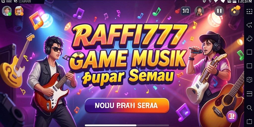 Screenshot gameplay RAFFI777 yang menampilkan pengalaman bermain musik.