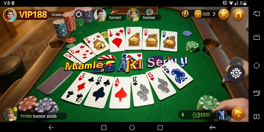Screenshot gameplay VIP188 menampilkan keseruan bermain Gaple.